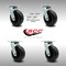 Service Caster 6 Inch SS Polyolefin Swivel Caster Set with Ball Bearing and Swivel Lock SCC SCC-SS30S620-POB-BSL-4 - alternate 5